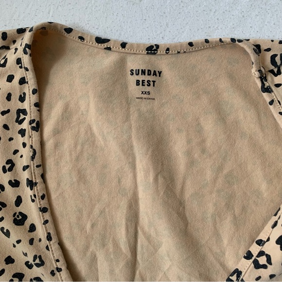 Aritzia Cheetah Tie Top - Picture 2 of 2